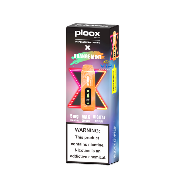 Ploox X Portable Hookah Disposable - Orange Mint