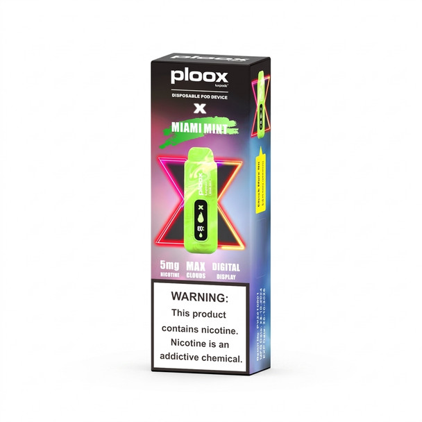Ploox X Portable Hookah Disposable — Miami Mint