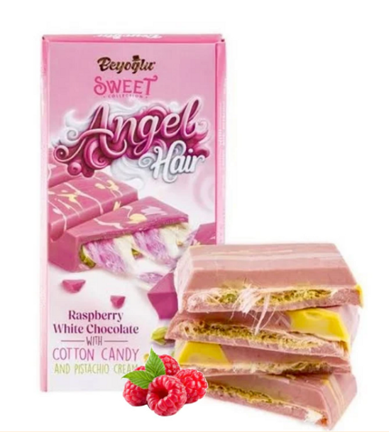 Beyoglu Angel Hair Raspberry White Chocolate With Cotton Candy - 200g