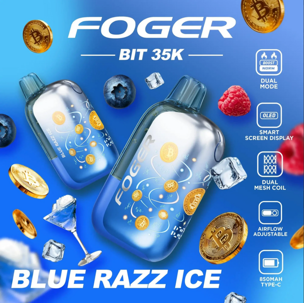 Foger Bit 35K Disposable Vape - Blue Razz Ice