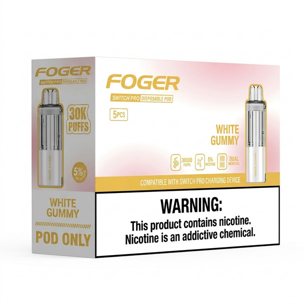 Foger Switch Pro 30K Disposable Pods — White Gummy