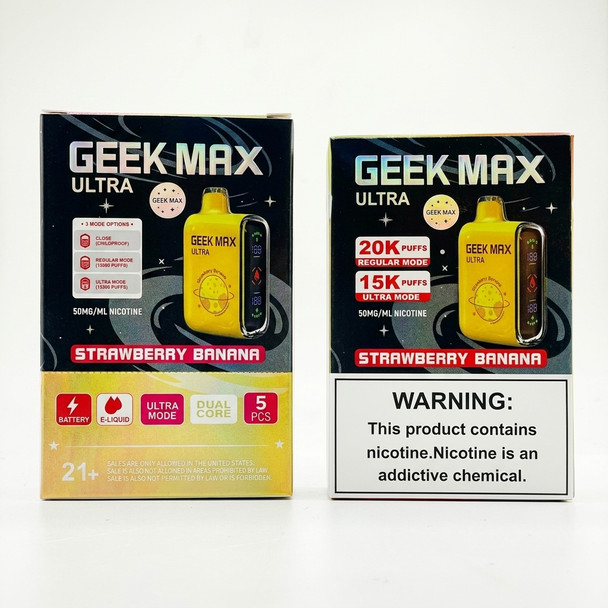 Geek Max Ultra 20K Puffs — Strawberry Banana