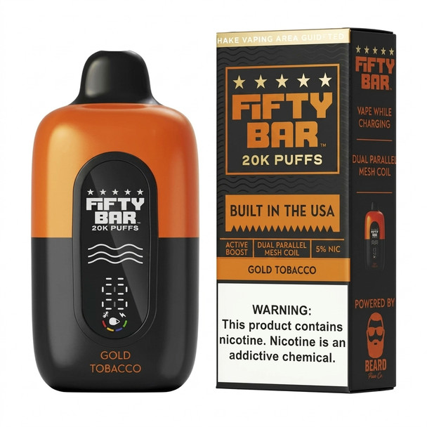 Fifty Bar 20K Disposable — Gold Tobacco