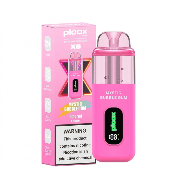 Ploox XS 25K Disposable E-Hookah — Mystic Bubblegum