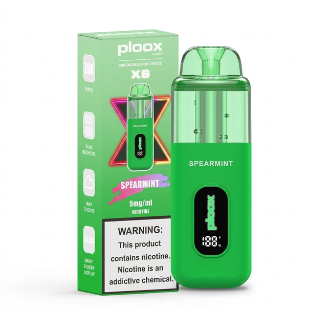 Ploox XS 25K Disposable E-Hookah — Spearmint