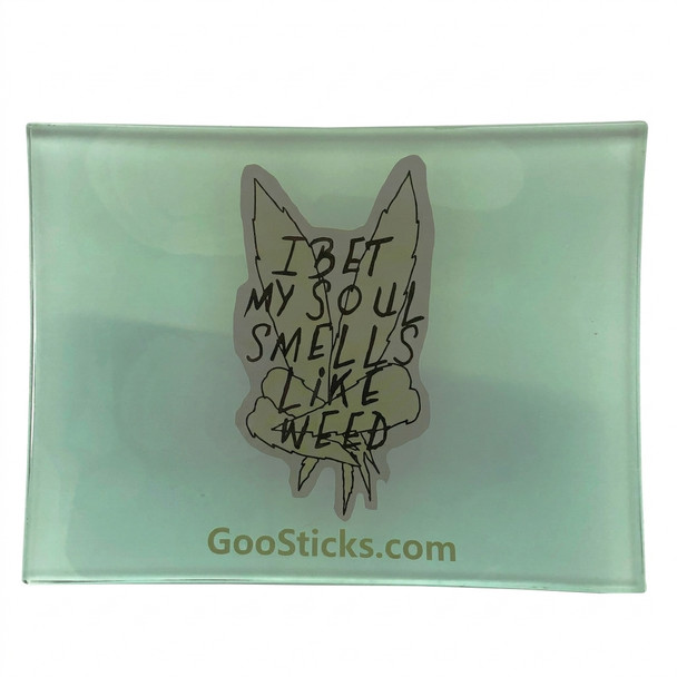 Glass Rolling Tray — Design 13 (Small, 16x12 cm)