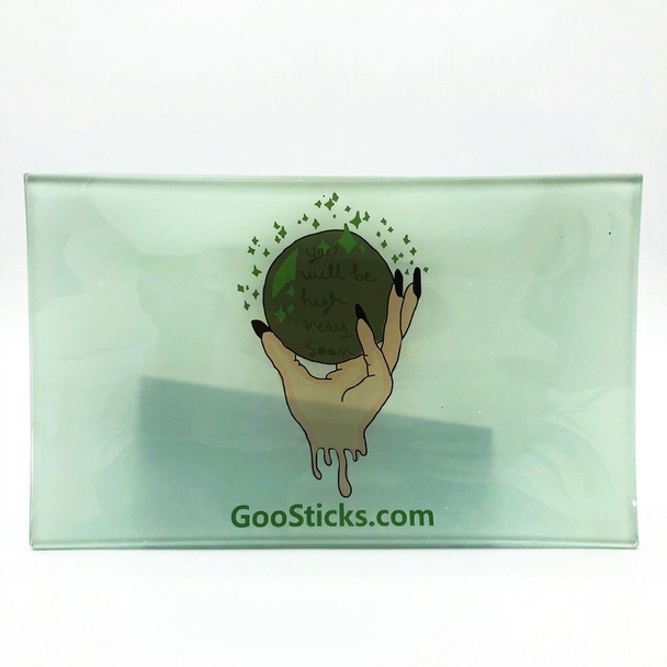 Glass Rolling Tray — Design 8 (Small)