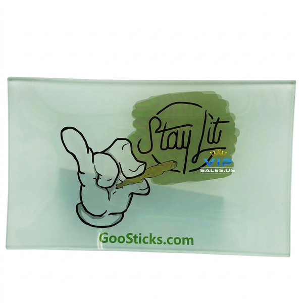 Glass Rolling Tray — Design 17 (Small)