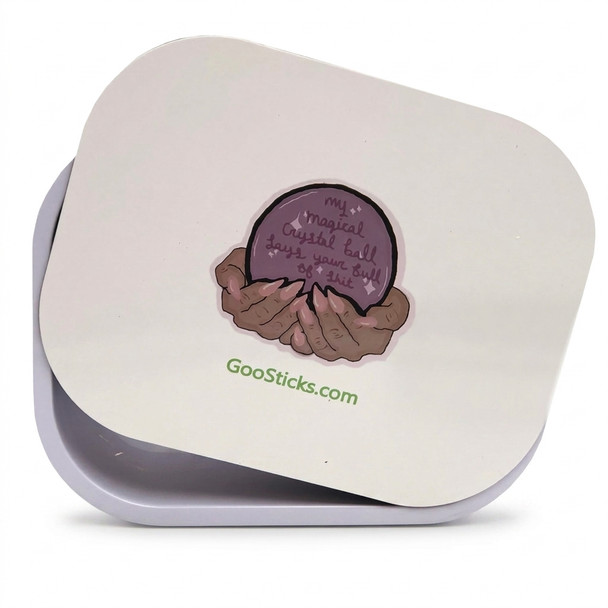 GooSticks Metal Rolling Tray With Magnetic Cover — Design 7 (Small)