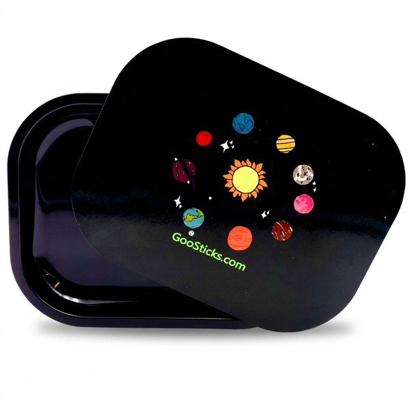 GooSticks Metal Rolling Tray With Magnetic Cover — Design 12 (Small)