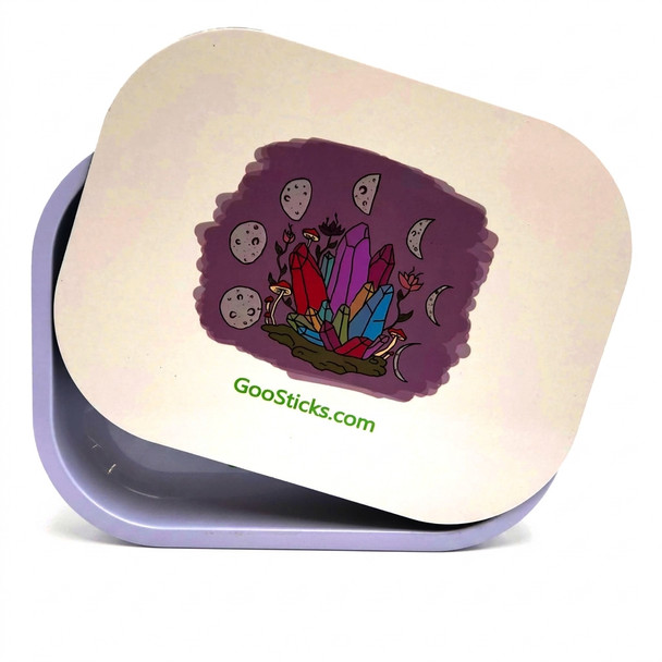 GooSticks Metal Rolling Tray With Magnetic Cover — Design 5 (Medium)