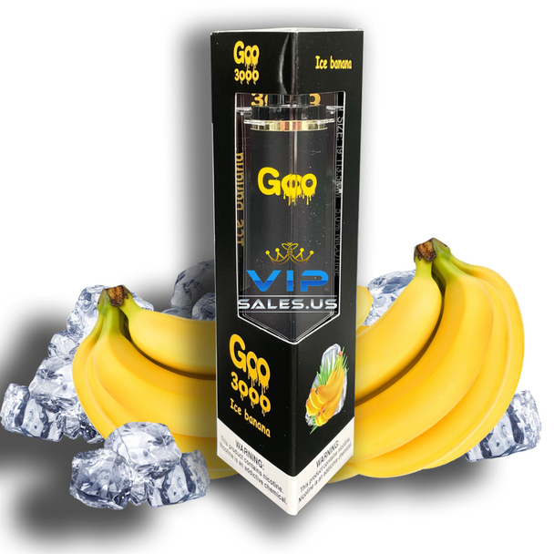 GOO DISPOSIBLES VAPE 3000 PUFFS Ice Banana 10CT Display