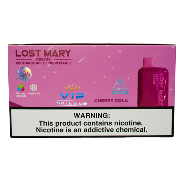 Lost Mary OS5000 Disposable Vape 5% Nicotine Cherry Cola