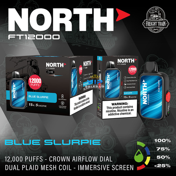 North FT12000 Disposable Vape -Blue Slurpie