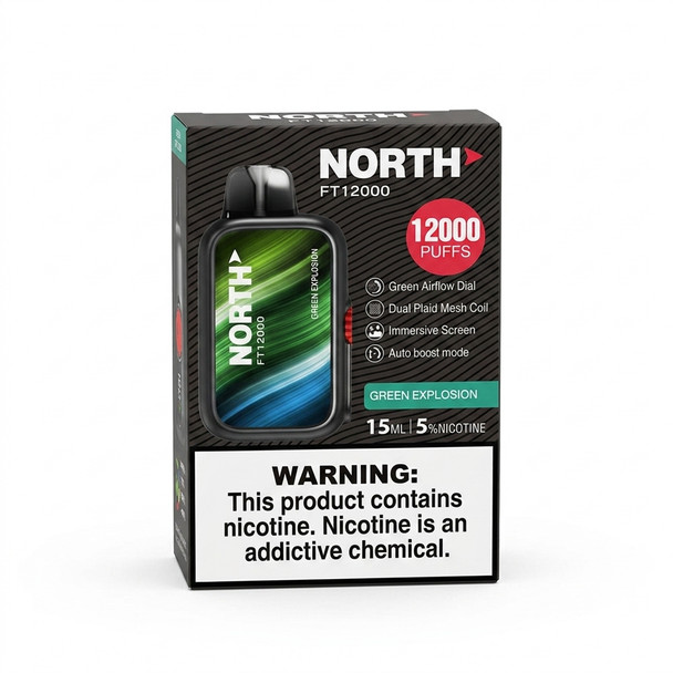North FT12000 Disposable Vape — Green Explosion
