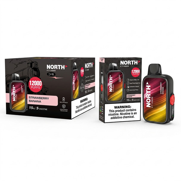 North FT12000 Disposable Vape — Strawberry Banana