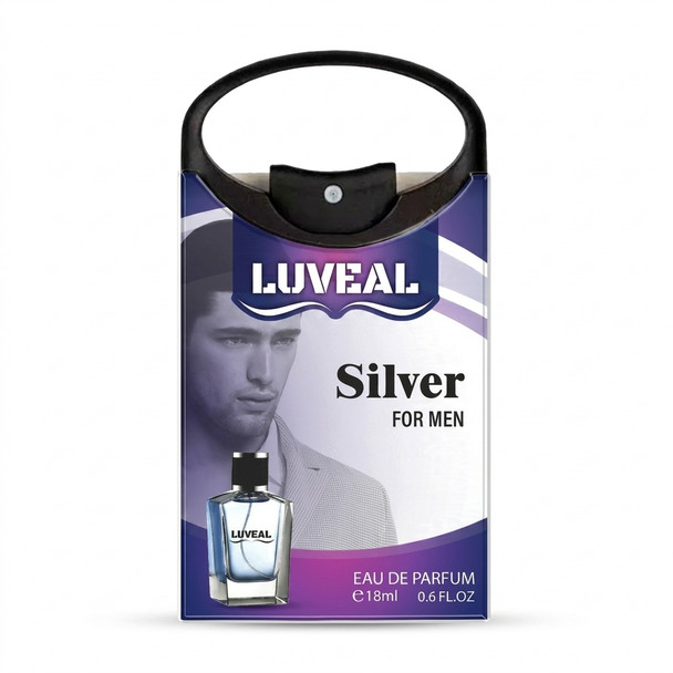 Luveal Pocket Perfume for Men 18ml — Silver