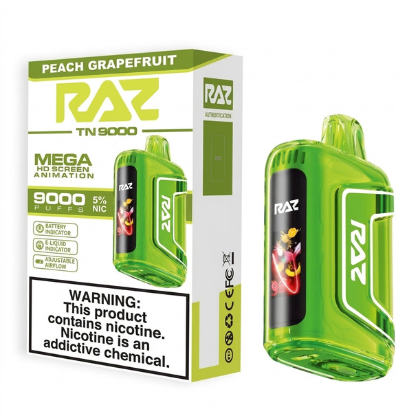Raz TN9000 Disposable Vape 9000 Puffs — Peach Grapefruit (5 CT)