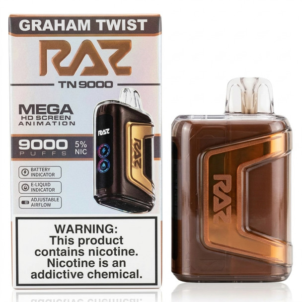 Raz TN9000 Disposable Vape 9000 Puffs — Graham Twist (5 CT)