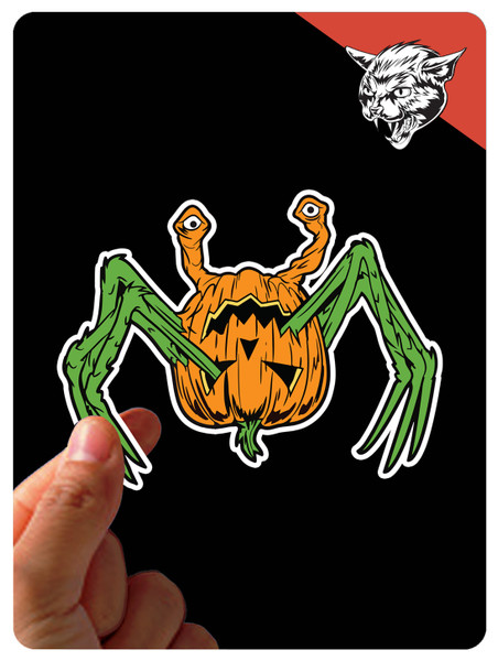 Pumpkin Spider - Sticker Decal