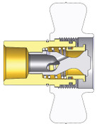 Dixon 6WF4-B 3/4" WING COUPLER, 1/2" NPTF, BRASS Body Material: BRASS Body Size: 3/4"