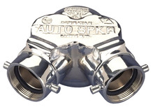 Dixon 90DCS4025F-C 90 DGR 4" FNPT X 2.5" FNST DBL CLAPPER SIAMESE - CHROMED