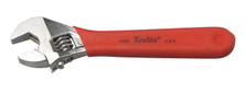 Xcelite 44CGV 4" Chrome Adjustable Wrench with Red Cushion Grip Handle, Carded