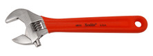 Xcelite 48CGV 8" Chrome Adjustable Wrench with Red Cushion Grip Handle, Carded