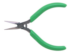 Xcelite L4G 4" Sub-miniature Needle Nose Pliers with Green Cushion Grips