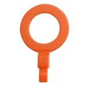 Label Safe 260006 1" BSP - Fill Point ID Washer - (34.4mm) - Orange