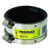 Fernco 3001-33 Shielded Coupling, 3" x 3", For C.l. to Plastic, Steel to Copper, Sold 6/Pack