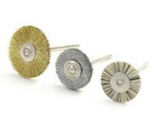 Brush Research 82C-415 CROSS HOLE DEBURRING BRUSHES, Mandrel Mounted, 3/4", .003 CR Brass