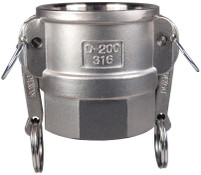 Dixon G50-D-SS 1/2" Global 316SS Fem Coupler x Fem NPT w/SS Handles