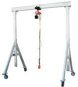 Vestil AHA-4-8-10 Adjustable Aluminum Gantry Crane, Usable Height: 7'8"to 10'2", Cap (lbs): 4000