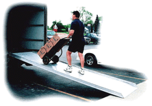 Vestil AWR-28-9B Aluminum Walk Ramp, 28 In. Wide/26 In. Usable, Capacity (lbs): 1600