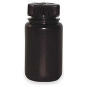 Vestil BTL-UVW-8 Wide-Mouth UV Amber Plastic Bottle, 8 Oz