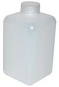 Vestil BTL-SN-32 Narrow-Mouth Square Plastic Bottle, 32 oz