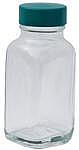 Vestil BTL-SW-G-1 Wide-Mouth Square Glass Bottle, 1 oz