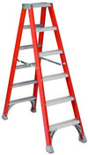 Vestil FBTFL-10 Fiberglass Twin Front Ladder, 10 Feet
