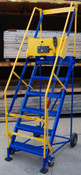 Vestil LAD-PPT-16-20-G Rolling Ladder with power parts tray