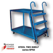 Vestil SPS3-2848 3-Shelf Heavy Duty Extruded Steel Truck, Bottom Shelf Size (WxL): 28"x48"