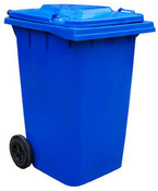 Vestil TH-64-BLU-FL Refuse Container, Lid Lifter, 64 Gallon, Blue