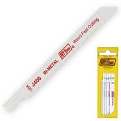 Ivy Classic 28200 J406P 4" 6T Universal Jig Saw Blade, Pouch of 5