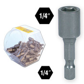 Ivy Classic 45080 1/4" Mag Nut Setter, 50 Pcs. of 45060