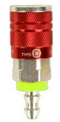 Legacy A73620DHPO-X ColorConnex Coupler Ind 1/4" Body 3/8" Push Lock Barb red
