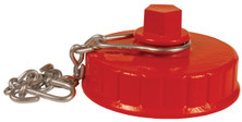 Dixon IHC450F 4-1/2" NH PENTAGON HYD CAP PAINTED WITH CHAIN& RING-IRON