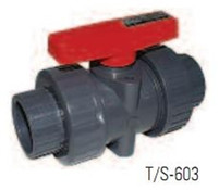 Legend Valve 201-209 2-1/2" S-603 PVC Ball Valve, True Union