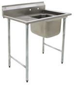 Eagle Group 314-24-1-18L 31 3/4" x 46 3/4" one-compartment, 314 series coved corner sink, 24" x