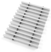 Eagle Group 374076 15" x 12" gray fiberglass grating - replacement subway-style, for floo
