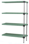 Eagle Group A4-63S-S1830PM 18" x 30" stainless steel, LIFESTOR polymer shelving - add-on unit wit